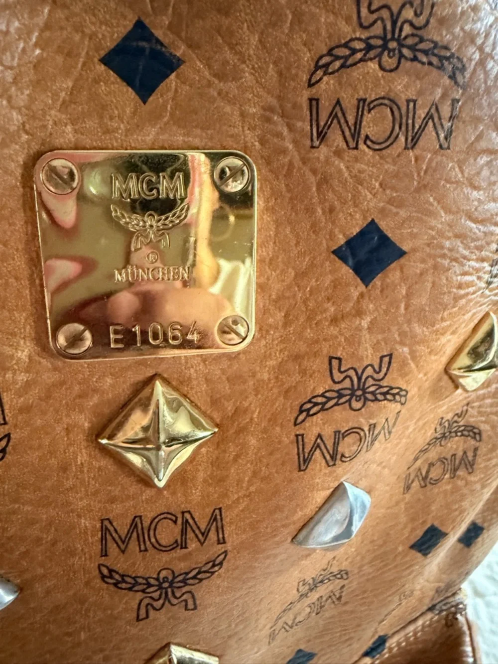 Authentic MCM Cognac Backpack - Picture 10 of 13